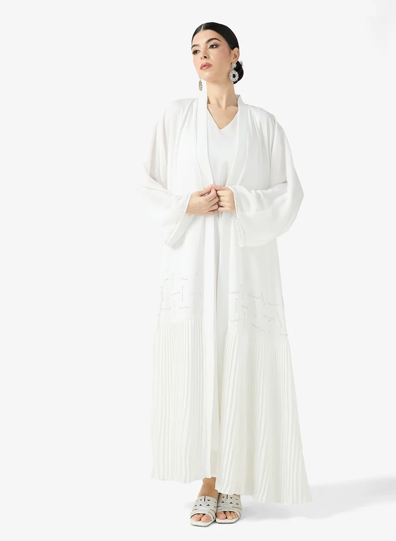 hayas closet  Abaya with pleat details for Women | Best Price UAE